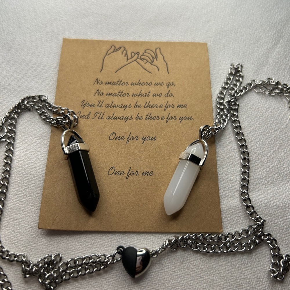 Best friend or mate or special loved one necklace. 2 piece New
